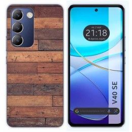 Funda Silicona para Vivo V40 SE 5G diseño Madera 03 Dibujos