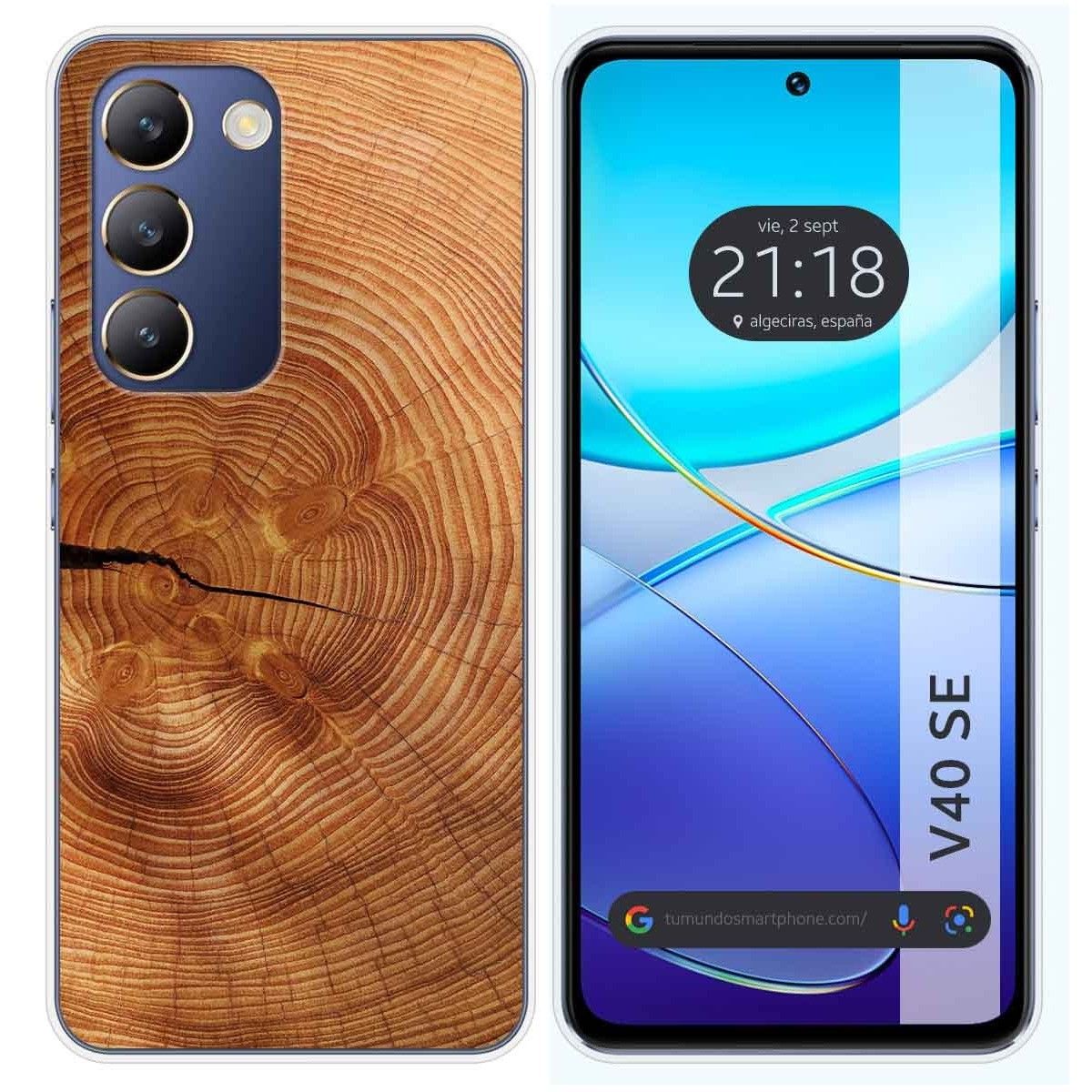 Funda Silicona para Vivo V40 SE 5G diseño Madera 04 Dibujos