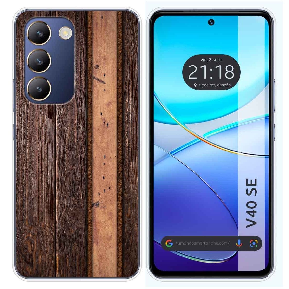 Funda Silicona para Vivo V40 SE 5G diseño Madera 05 Dibujos