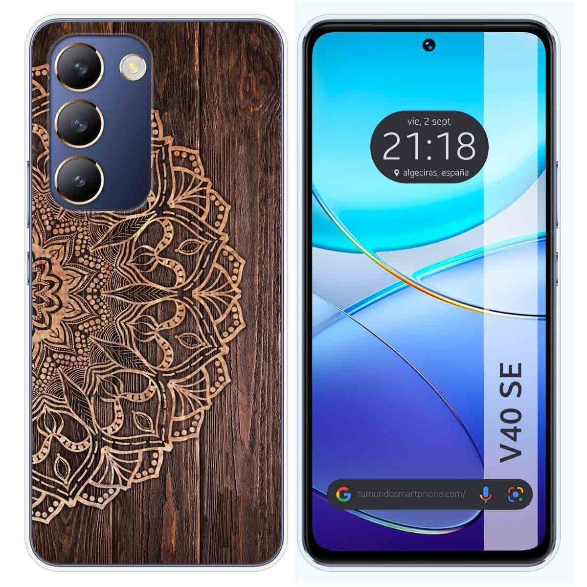 Funda Silicona para Vivo V40 SE 5G diseño Madera 06 Dibujos