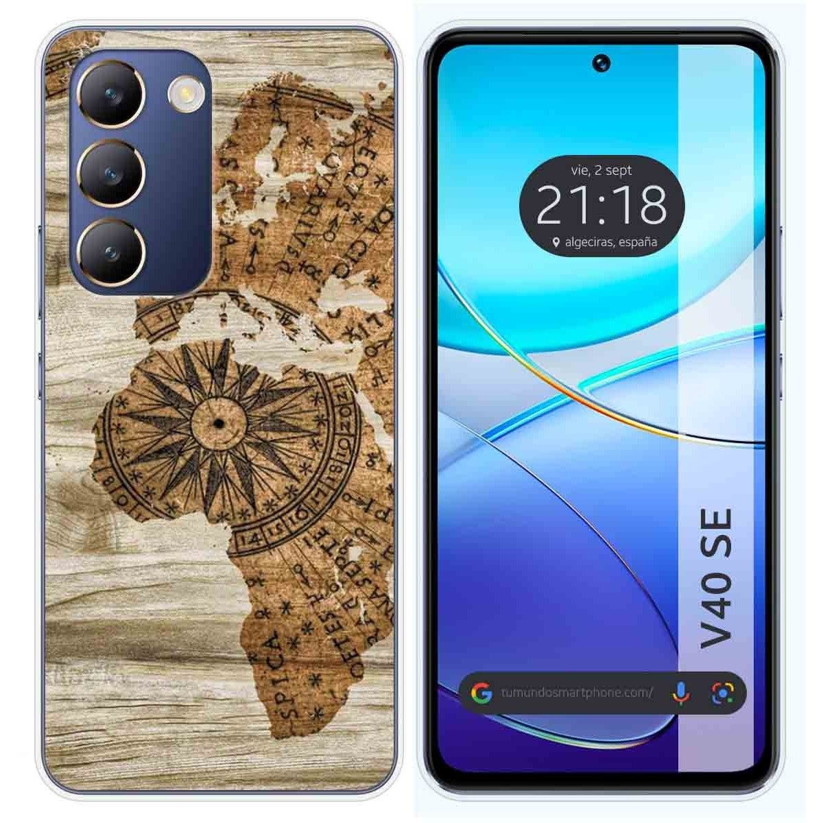 Funda Silicona para Vivo V40 SE 5G diseño Madera 07 Dibujos