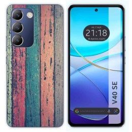 Funda Silicona para Vivo V40 SE 5G diseño Madera 10 Dibujos