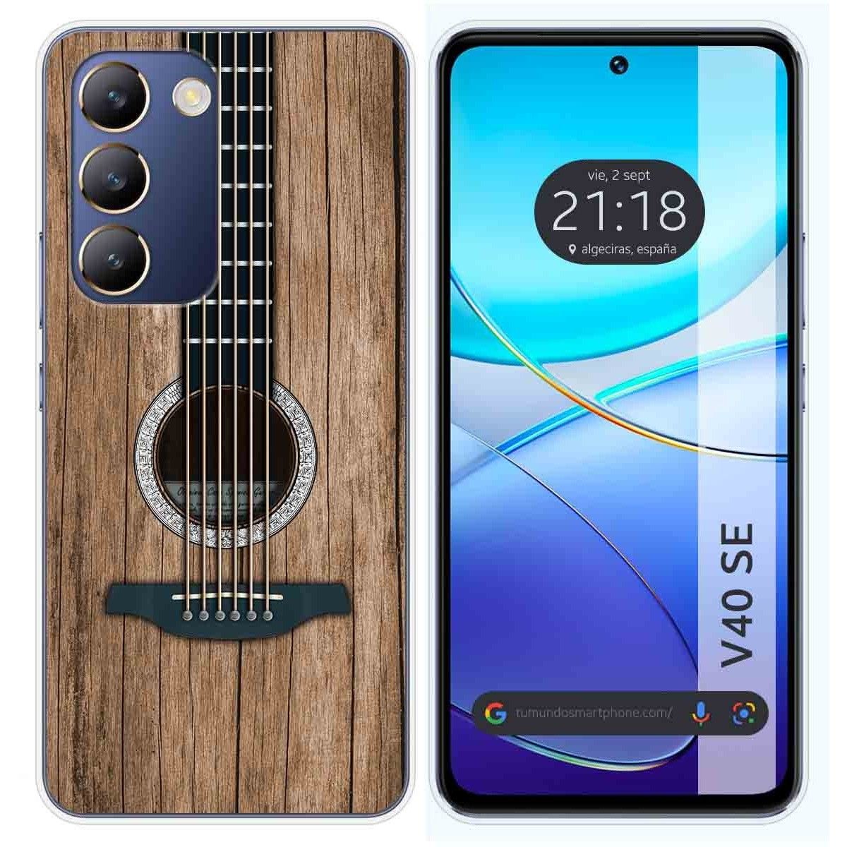 Funda Silicona para Vivo V40 SE 5G diseño Madera 11 Dibujos