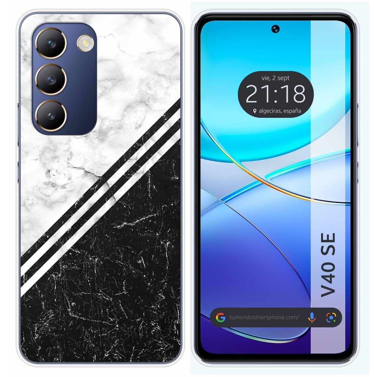 Funda Silicona para Vivo V40 SE 5G diseño Mármol 01 Dibujos