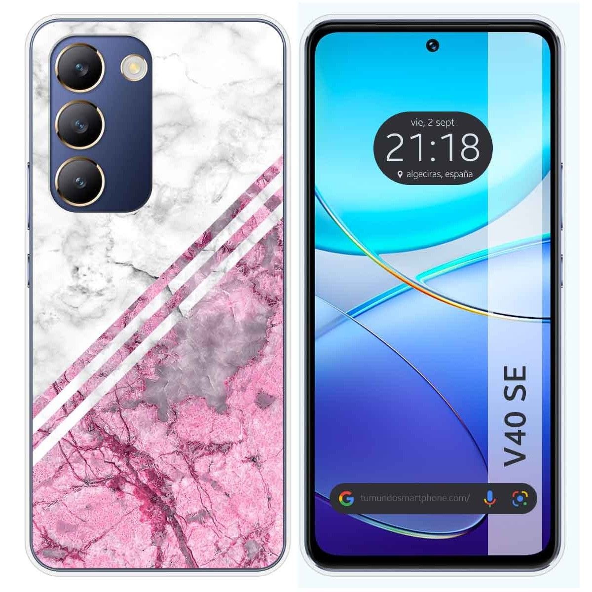 Funda Silicona para Vivo V40 SE 5G diseño Mármol 03 Dibujos