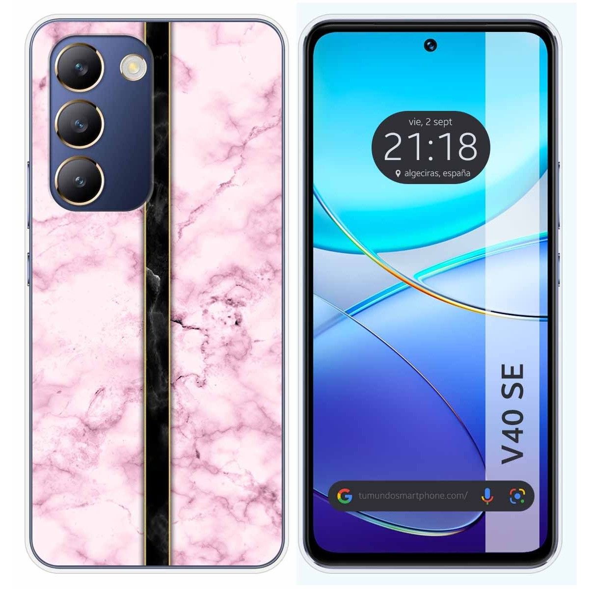 Funda Silicona para Vivo V40 SE 5G diseño Mármol 04 Dibujos