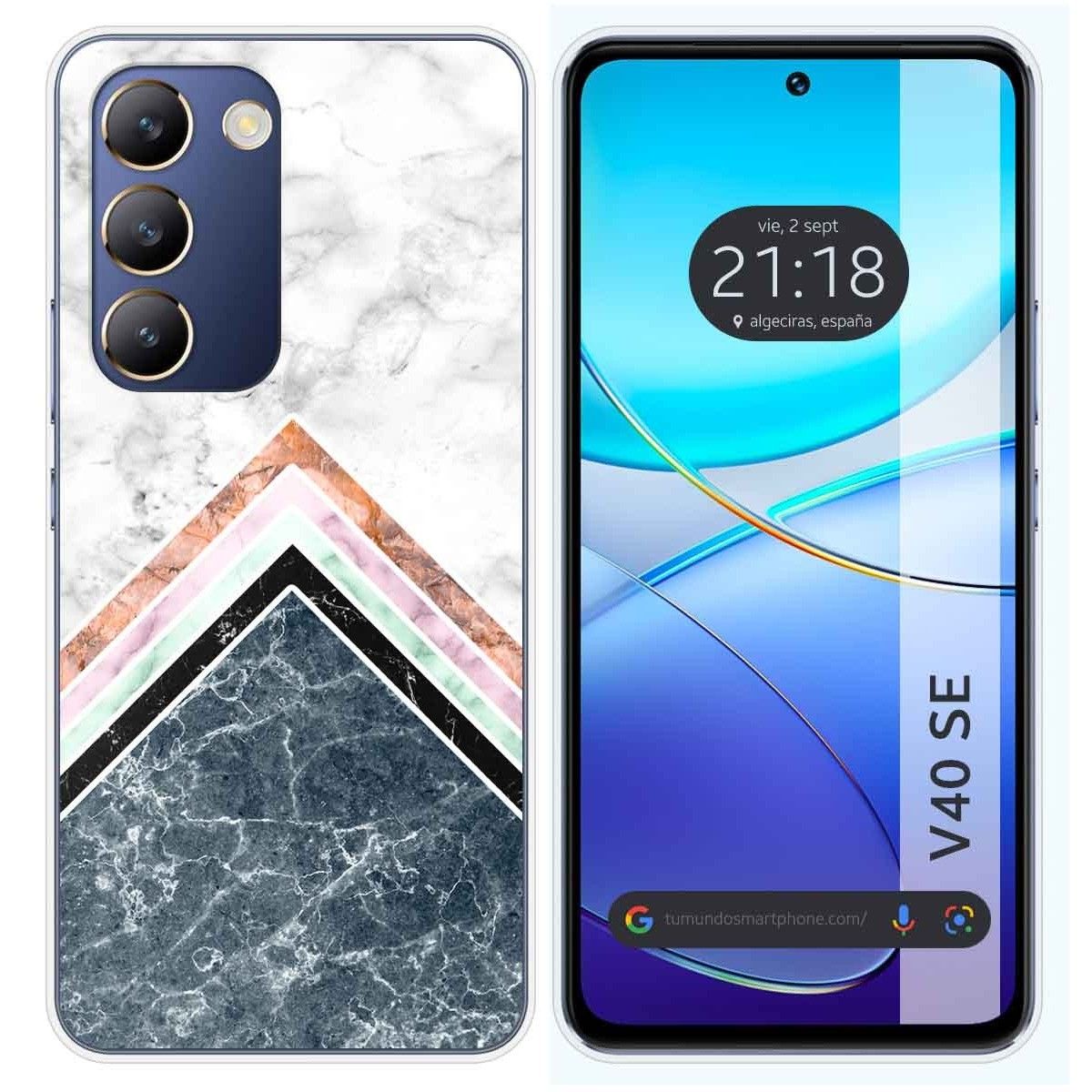 Funda Silicona para Vivo V40 SE 5G diseño Mármol 05 Dibujos