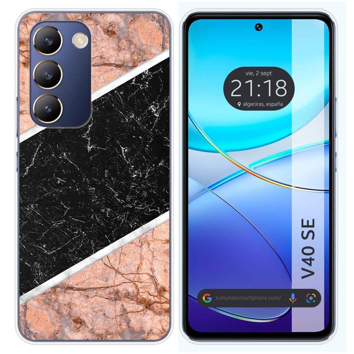 Funda Silicona para Vivo V40 SE 5G diseño Mármol 07 Dibujos