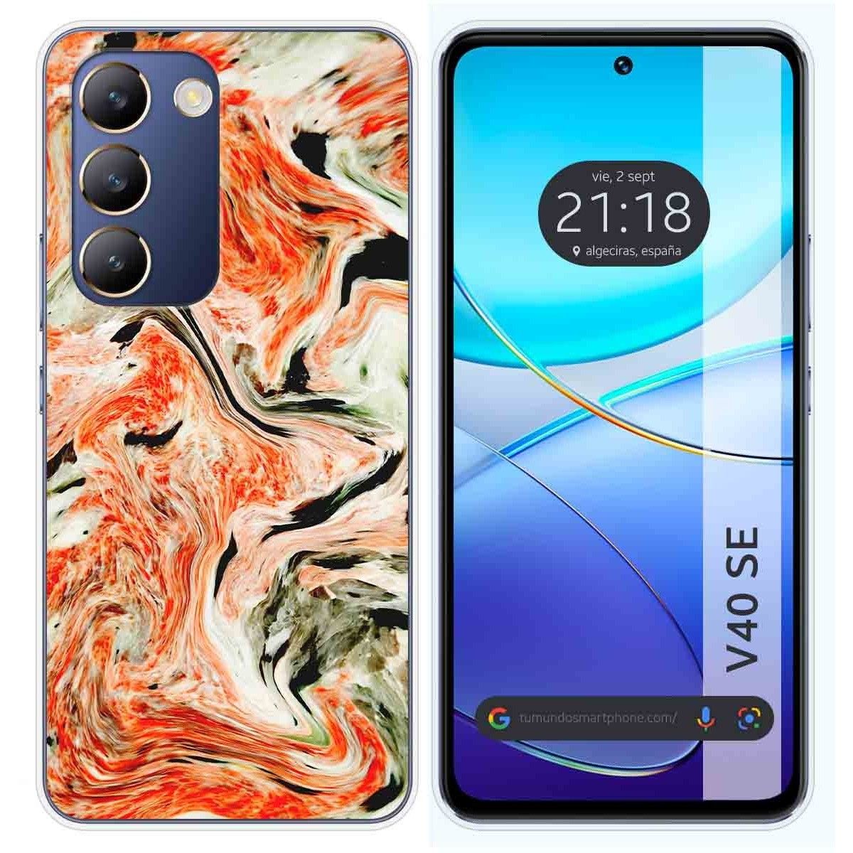 Funda Silicona para Vivo V40 SE 5G diseño Mármol 12 Dibujos