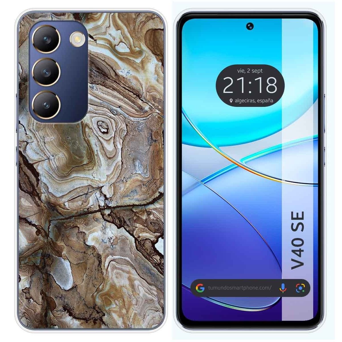 Funda Silicona para Vivo V40 SE 5G diseño Mármol 14 Dibujos