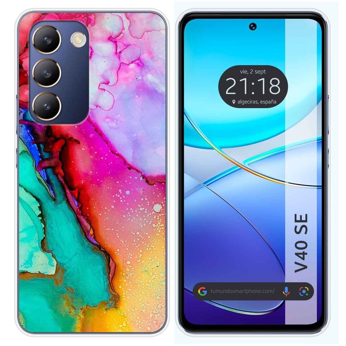 Funda Silicona para Vivo V40 SE 5G diseño Mármol 15 Dibujos