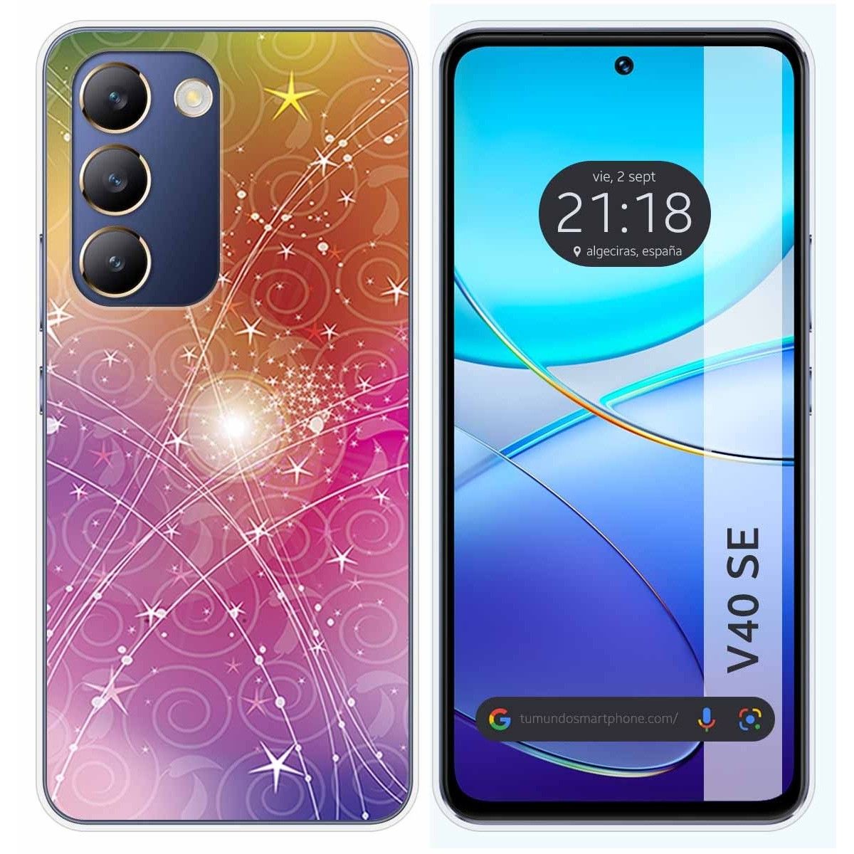 Funda Silicona para Vivo V40 SE 5G diseño Abstracto Dibujos
