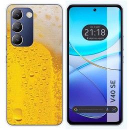 Funda Silicona para Vivo V40 SE 5G diseño Cerveza Dibujos