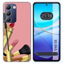 Funda Silicona para Vivo V40 SE 5G diseño Brochas Dibujos