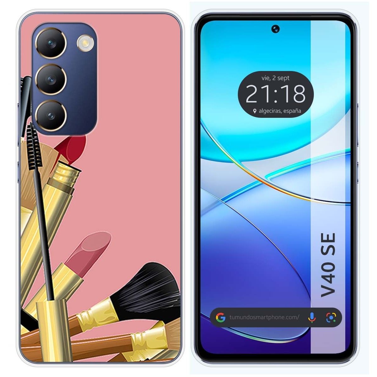 Funda Silicona para Vivo V40 SE 5G diseño Brochas Dibujos