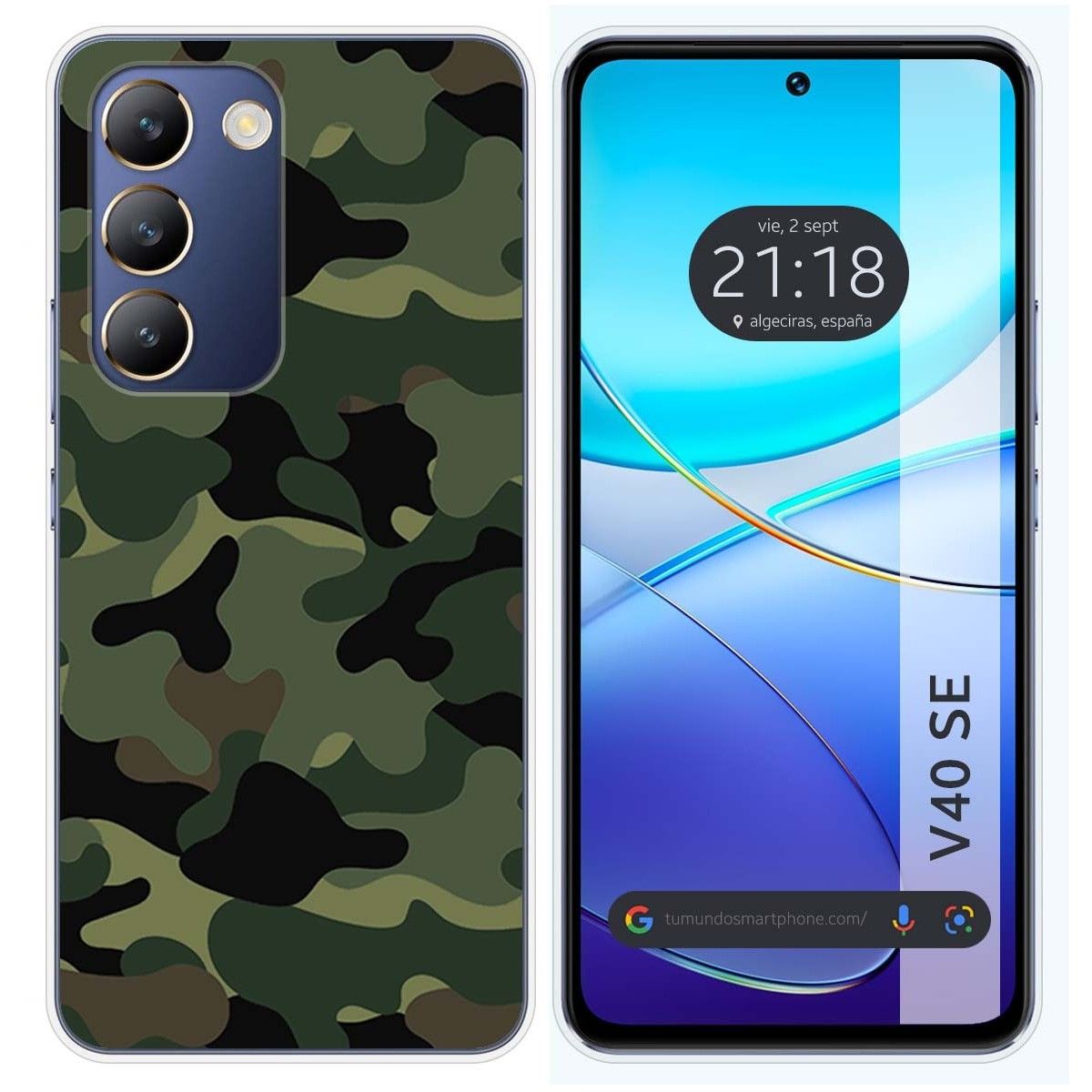 Funda Silicona para Vivo V40 SE 5G diseño Camuflaje Dibujos