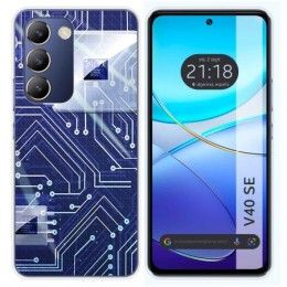 Funda Silicona para Vivo V40 SE 5G diseño Circuito Dibujos