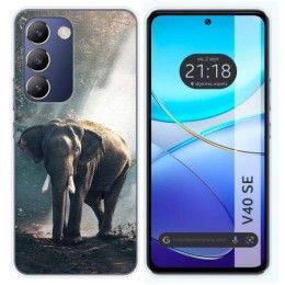 Funda Silicona para Vivo V40 SE 5G diseño Elefante Dibujos