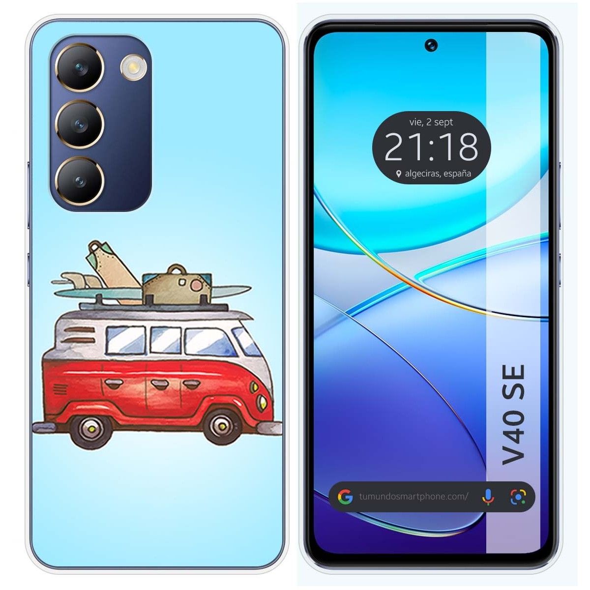 Funda Silicona para Vivo V40 SE 5G diseño Furgoneta Dibujos