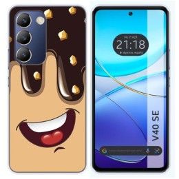 Funda Silicona para Vivo V40 SE 5G diseño Helado Chocolate Dibujos