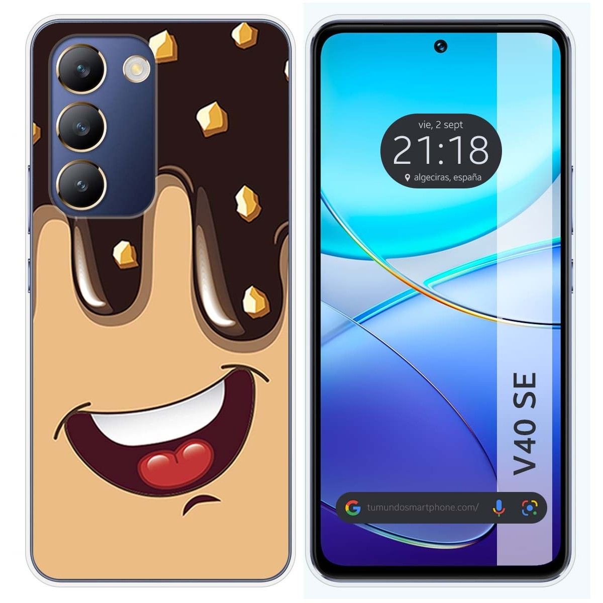 Funda Silicona para Vivo V40 SE 5G diseño Helado Chocolate Dibujos