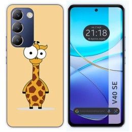 Funda Silicona para Vivo V40 SE 5G diseño Jirafa Dibujos