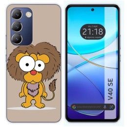 Funda Silicona para Vivo V40 SE 5G diseño Leon Dibujos