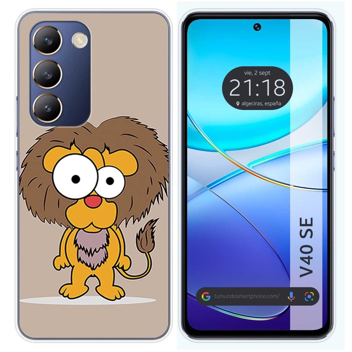 Funda Silicona para Vivo V40 SE 5G diseño Leon Dibujos