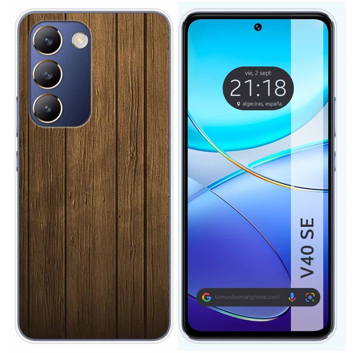 Funda Silicona para Vivo V40 SE 5G diseño Madera Dibujos