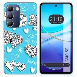 Funda Silicona para Vivo V40 SE 5G diseño Mariposas Dibujos