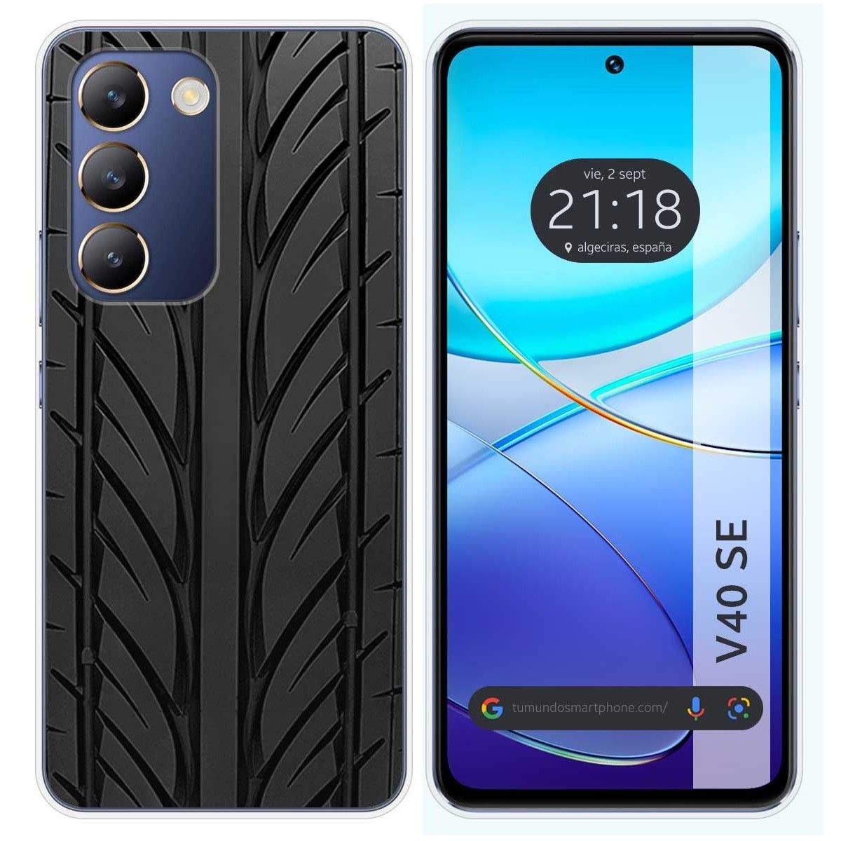Funda Silicona para Vivo V40 SE 5G diseño Neumatico Dibujos