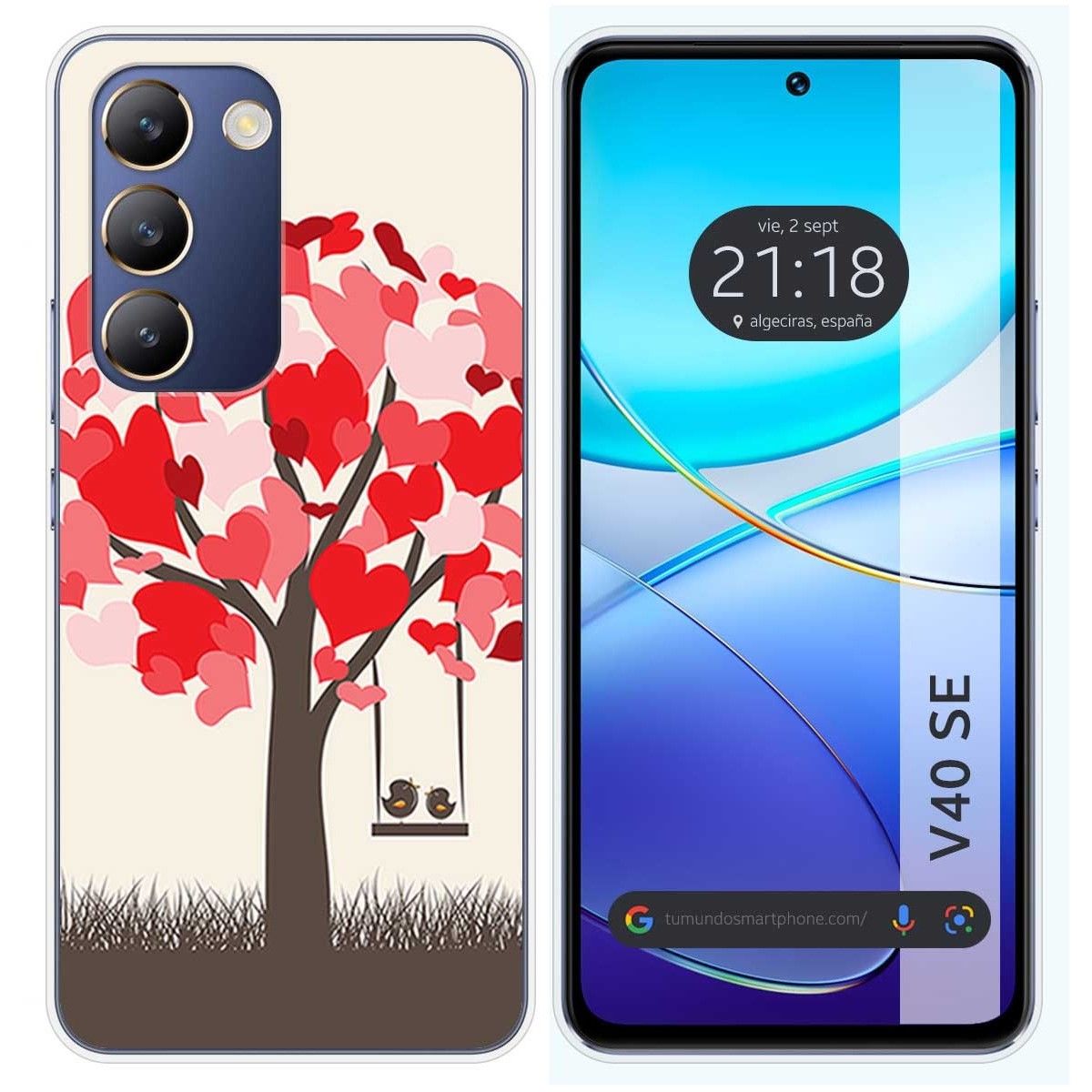 Funda Silicona para Vivo V40 SE 5G diseño Pajaritos Dibujos