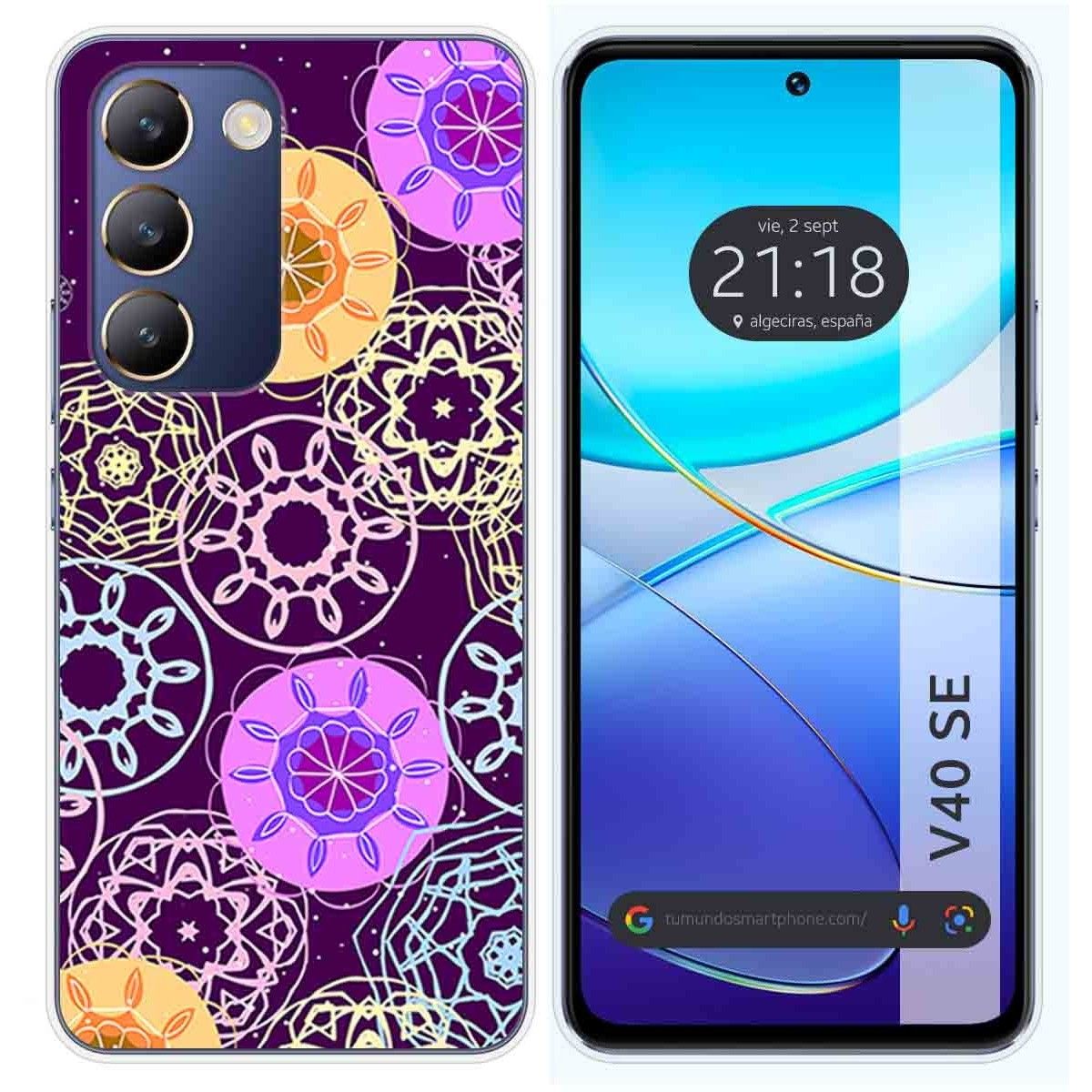 Funda Silicona para Vivo V40 SE 5G diseño Radial Dibujos