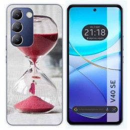 Funda Silicona para Vivo V40 SE 5G diseño Reloj Dibujos