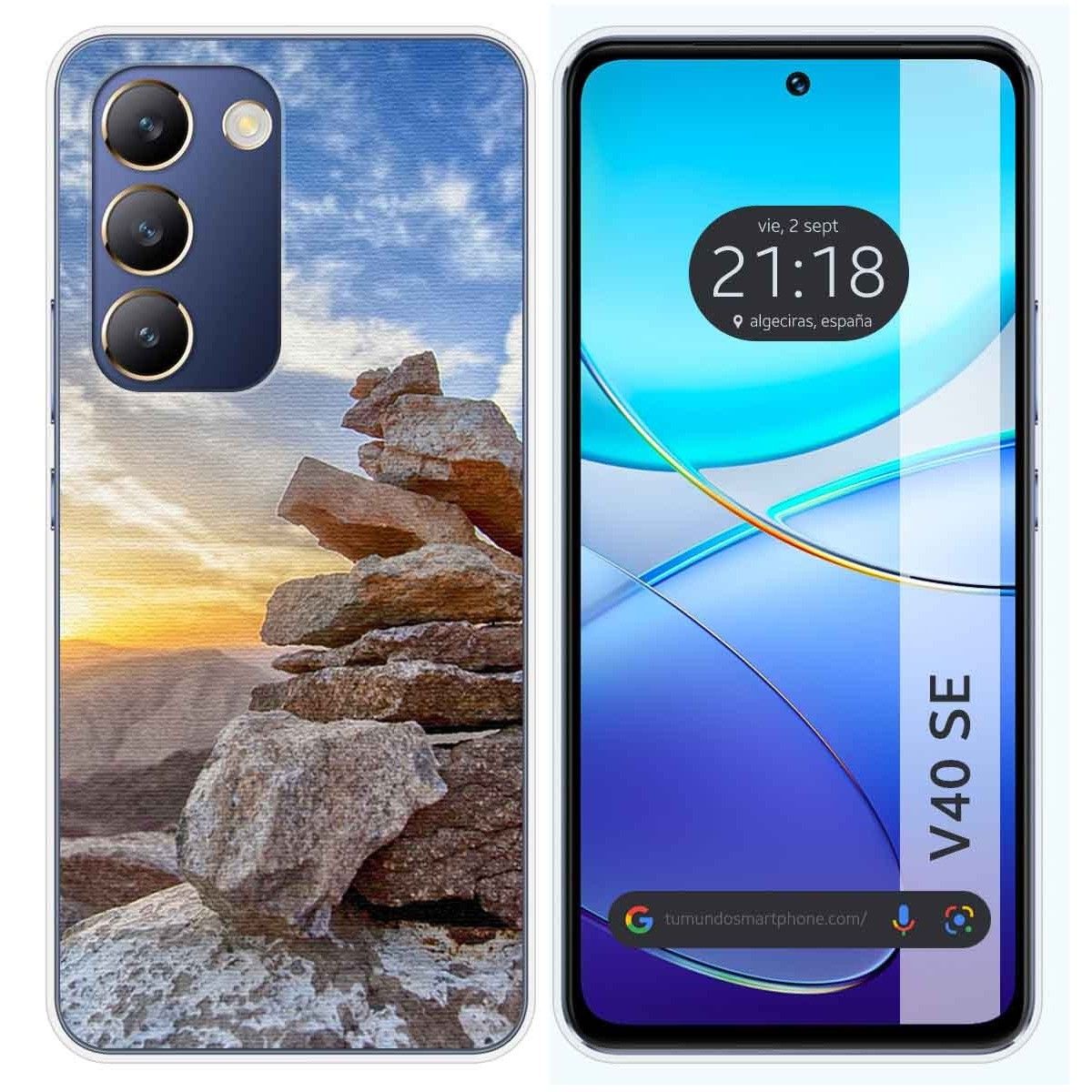 Funda Silicona para Vivo V40 SE 5G diseño Sunset Dibujos