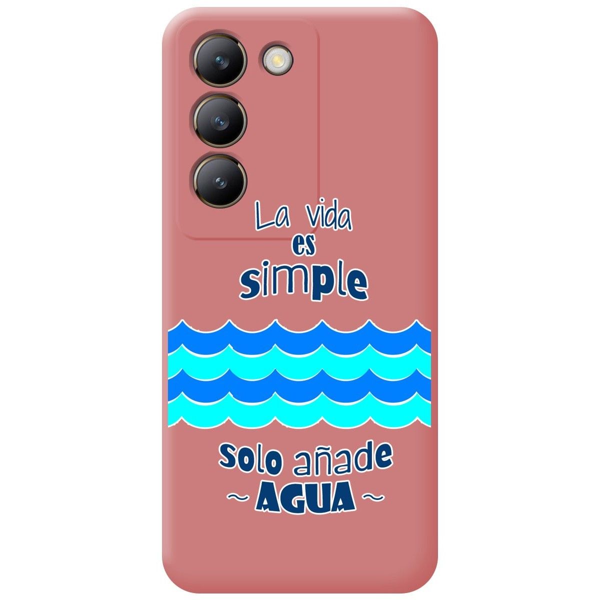 Funda Silicona Líquida Rosa para Vivo V40 SE 5G diseño Agua Dibujos
