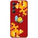 Funda Silicona Líquida Roja para Vivo V40 SE 5G diseño Abeja Dibujos