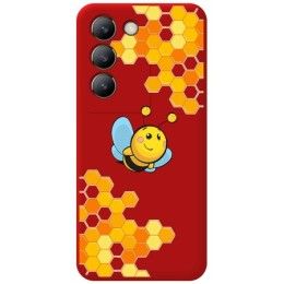 Funda Silicona Líquida Roja para Vivo V40 SE 5G diseño Abeja Dibujos