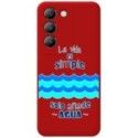 Funda Silicona Líquida Roja para Vivo V40 SE 5G diseño Agua Dibujos