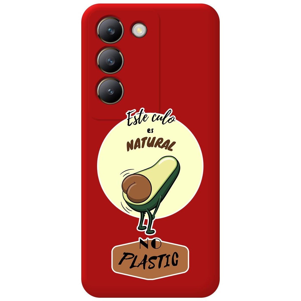 Funda Silicona Líquida Roja para Vivo V40 SE 5G diseño Culo Natural Dibujos