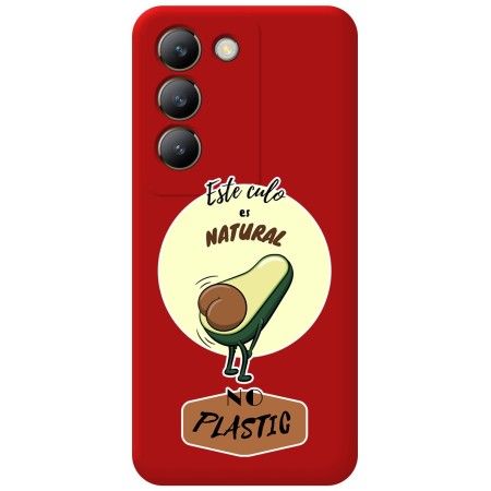 Funda Silicona Líquida Roja para Vivo V40 SE 5G diseño Culo Natural Dibujos