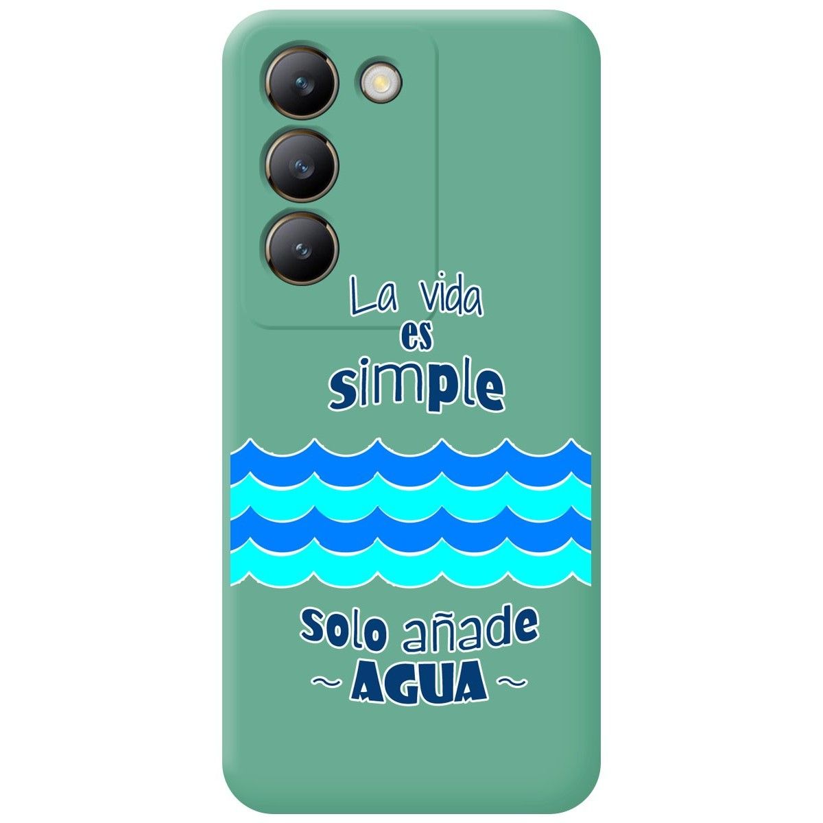 Funda Silicona Líquida Verde para Vivo V40 SE 5G diseño Agua Dibujos