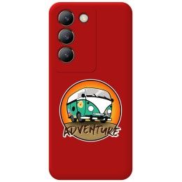 Funda Silicona Líquida Roja para Vivo V40 SE 5G diseño Adventure Dibujos