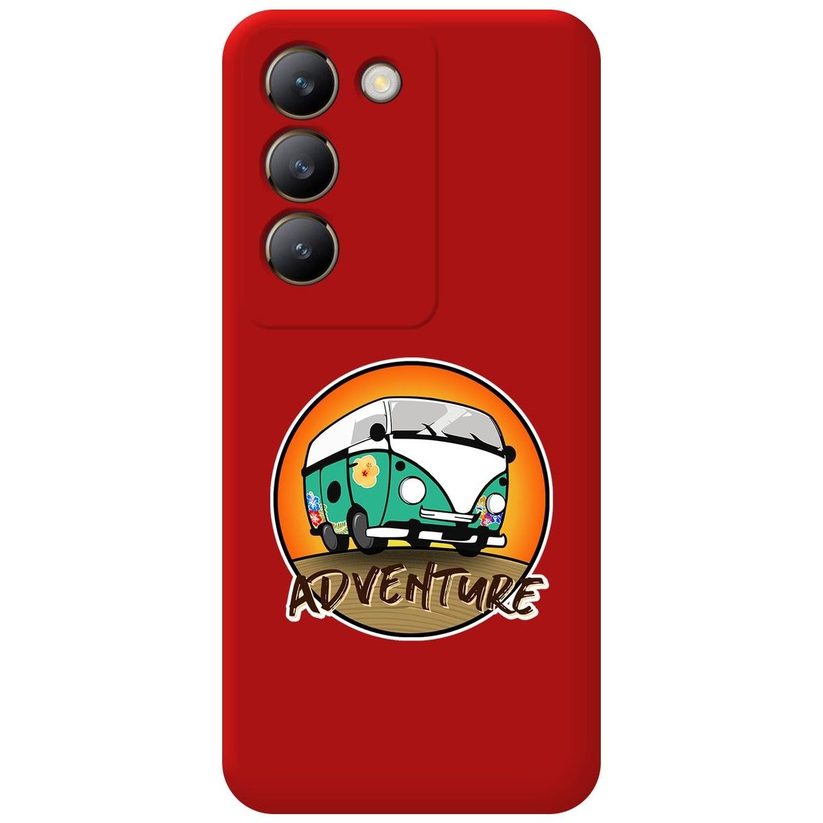 Funda Silicona Líquida Roja para Vivo V40 SE 5G diseño Adventure Dibujos