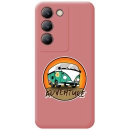 Funda Silicona Líquida Rosa para Vivo V40 SE 5G diseño Adventure Dibujos