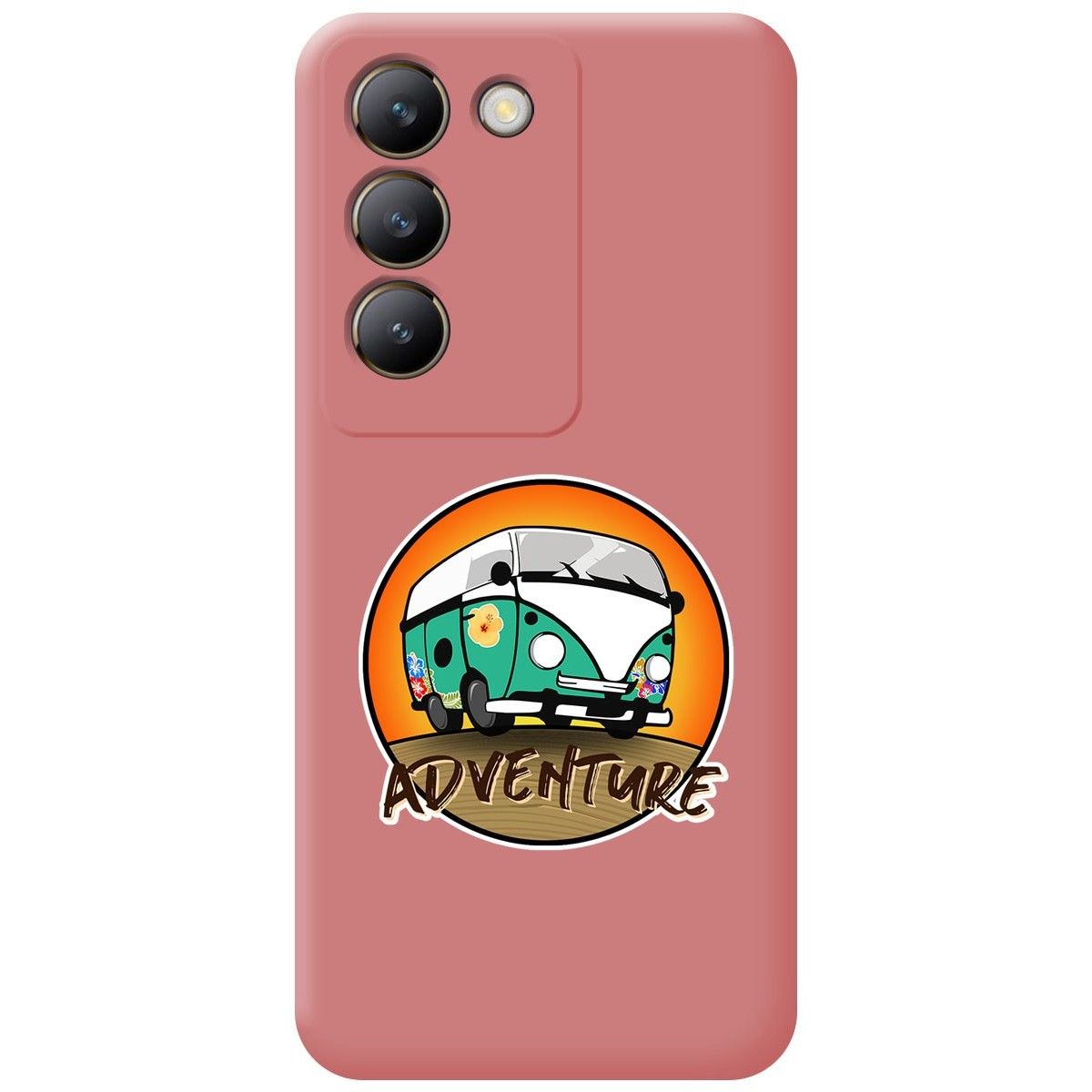 Funda Silicona Líquida Rosa para Vivo V40 SE 5G diseño Adventure Dibujos