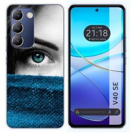 Funda Silicona para Vivo V40 SE 5G diseño Ojo Dibujos