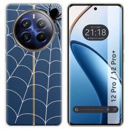 Funda Silicona Transparente para Realme 12 5G / 12x 5G diseño Araña Dibujos