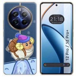 Funda Silicona Transparente para Realme 12 5G / 12x 5G diseño Cabra Dibujos