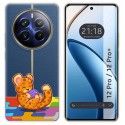 Funda Silicona Transparente para Realme 12 5G / 12x 5G diseño Leopardo Dibujos